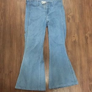 Light wash free people jeans